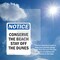 Signmission Conserve The Beach Stay Off The Dunes, 10 in W x Rectangle, Vinyl Decal OS-2PACK-NS-D-1014-V-10792 - alternate 2